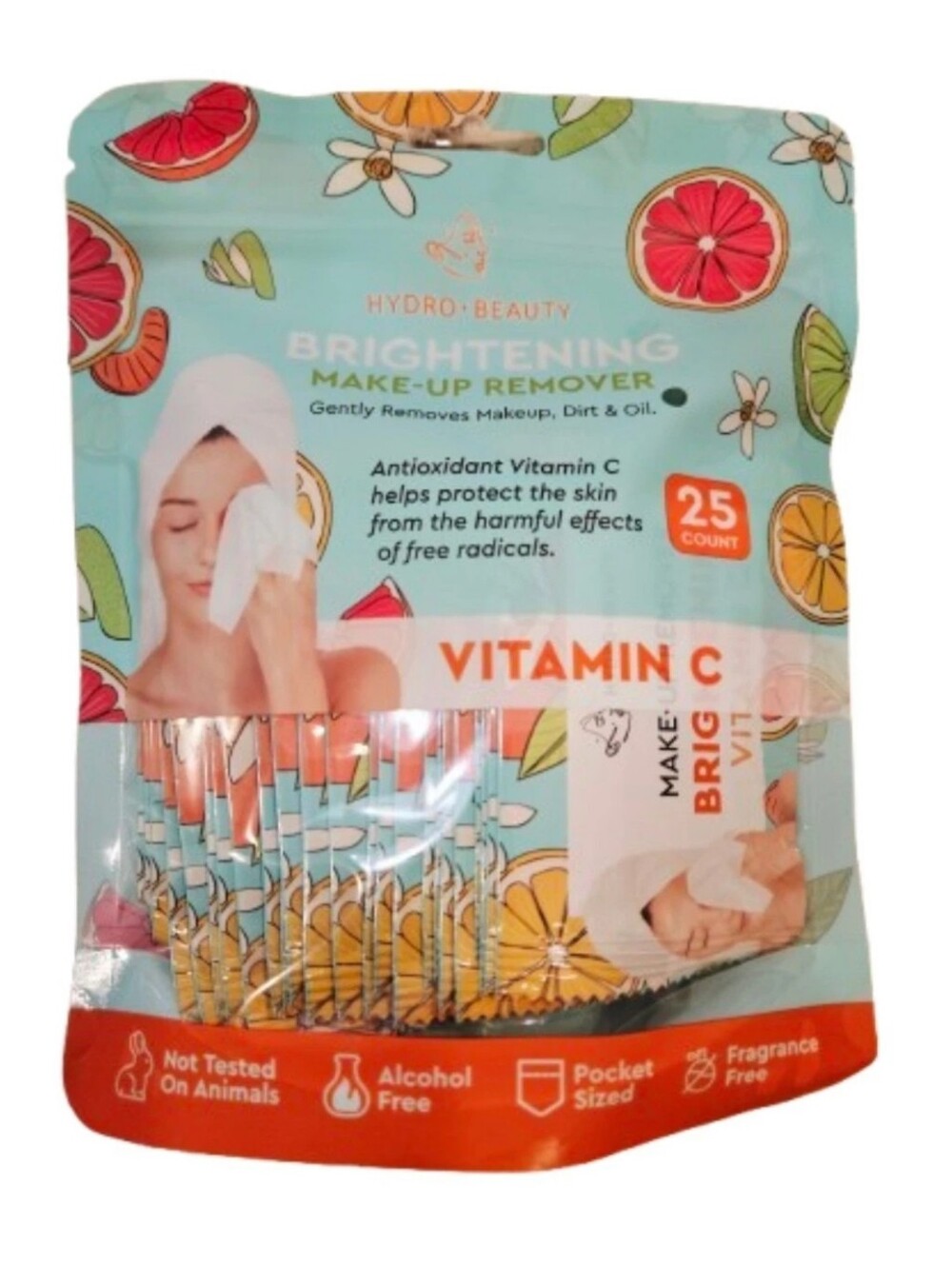Hydro Beauty Brightening Fragrance Free Make-up Remover- 2 Bags